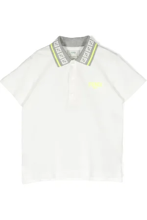 Fendi Contrasting-collar cotton polo shirt