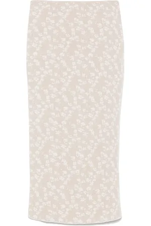 Fendi Bloom-jacquard midi skirt