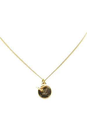 LOUIS VUITTON 2023 Plated Monogram Charms Necklace costume necklace
