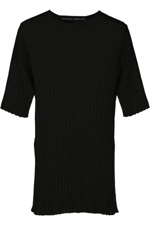 Gloria Coelho Side-slits ribbed T-shirt