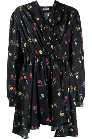 Balenciaga Floral-print baby doll dress