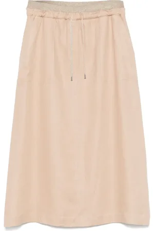 Gran Sasso Linen midi skirt