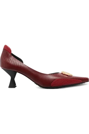 Marine Serre 60mm lizard-skin effect pumps