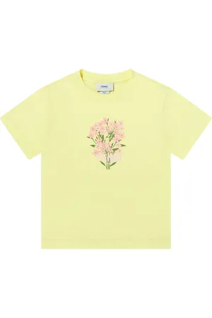 Fendi Logo-embroidered cotton t-shirt
