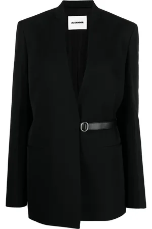 Jil Sander Collarless belted blazer