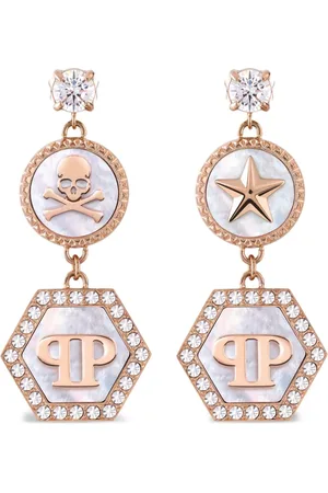 Philipp Plein Appliqué drop earrings
