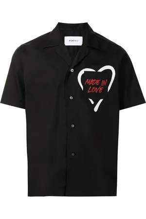 Ports V Slogan-print short-sleeved shirt