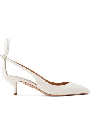 Aquazzura Bow Tie 50mm leather pumps