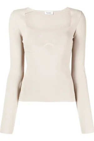 Nanushka Mio cupped long-sleeve top