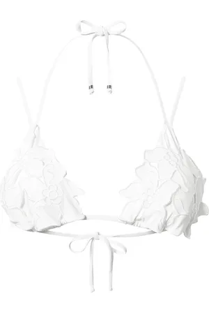 Twin-Set Floral-appliqué triangle bikini top