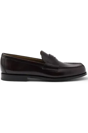 Prada Brushed leather loafers