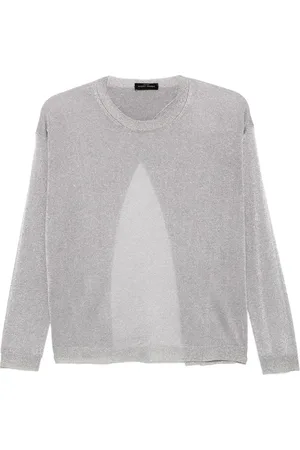 Roberto Collina Metallic-threading top
