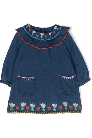 Stella McCartney Motif-embroidered denim dress