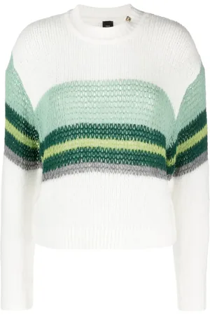 Pinko Honeycomb-knit striped jumper