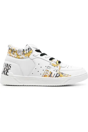 VERSACE Baroque-print hi-top sneakers