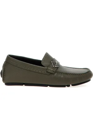 Fendi FF Squared leather loafers