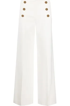 RED Valentino Embossed-buttons palazzo pants
