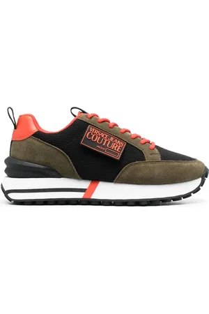 VERSACE Logo-patch low-top sneakers