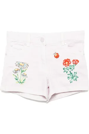 Stella McCartney Floral-embroidered shorts