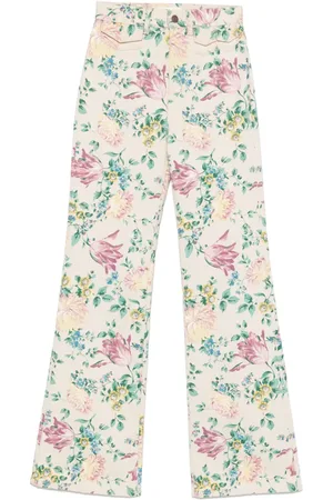 Chloé High-waisted floral-print jeans