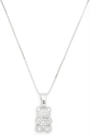 Crystal Haze Pave Nostalgia Bear crystal necklace