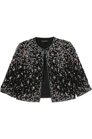 Jenny Packham Vanity bead-embellished cropped jacket