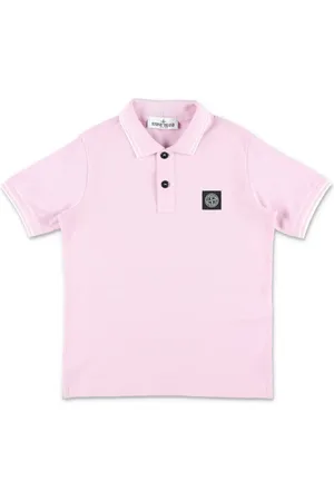 Stone Island Logo-patch cotton blend polo shirt