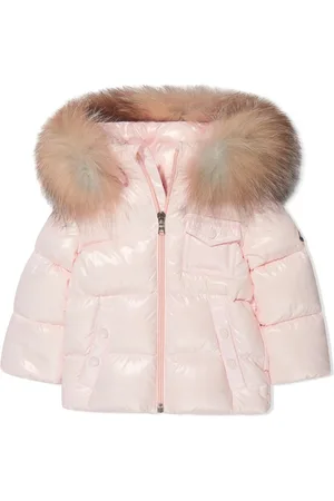 Moncler Hooded fur-trim padded jacket