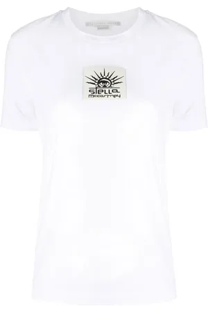 Stella McCartney Logo-patch cotton T-shirt
