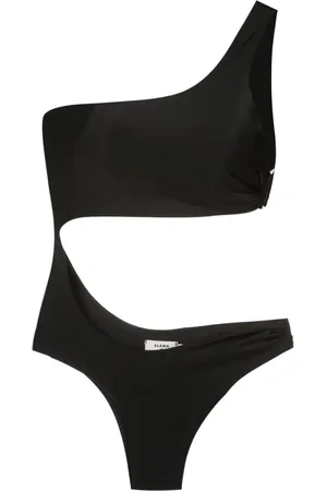 AMIR SLAMA Logo-engraved buckle swimsuit