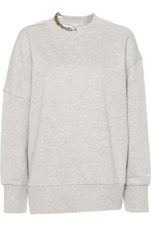 Stella McCartney Chain-link-detailing m??lange sweatshirt