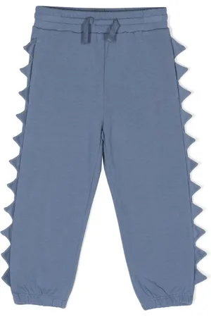 Stella McCartney Dinosaur-spike appliqué cotton track pants
