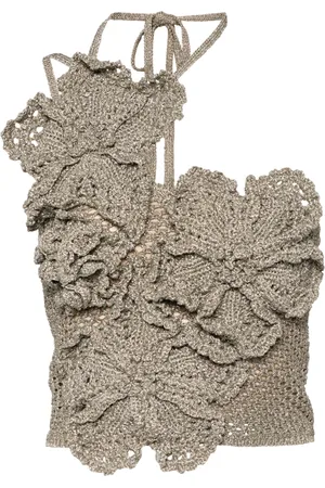 Cult Gaia Nazanin asymmetric crochet top