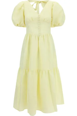 Self-Portrait Puff sleeves midi dress