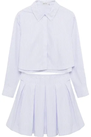 Simkhai Callas pinstripe-print poplin dress