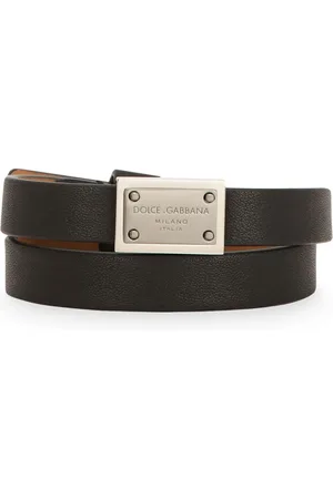 Dolce & Gabbana Logo-plaque leather bracelet