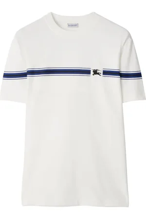Burberry Striped-detail cotton T-shirt
