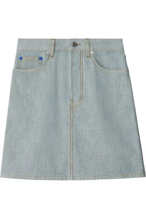 Burberry EKD-jacquard denim skirt