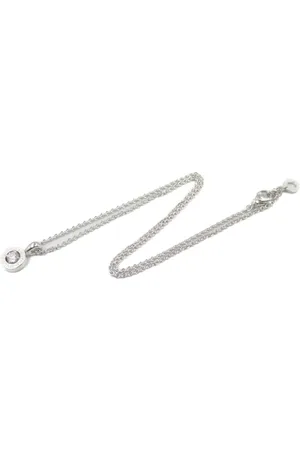 Bvlgari 2010s 18K white gold Bvlgari Bvlgari diamond pendant necklace