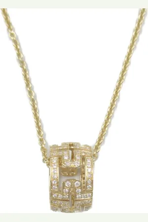 Bvlgari 2010s 18K yellow gold Parentesi diamond necklace