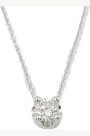 Bvlgari 2010s 18K white gold Corona diamond necklace