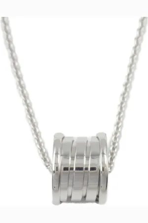 Bvlgari 2010s 18K white gold B Zero One necklace