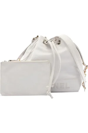 CHANEL 1996-1997 logo-print bucket bag