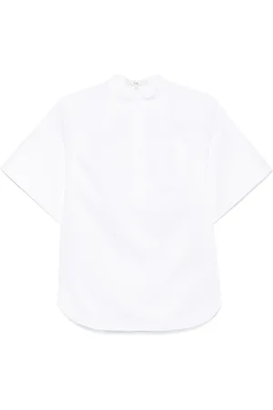 tibi Poplin raglan-sleeve blouse