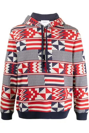 Ports V Geometric print hoodie