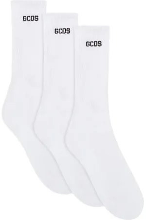 GCDS Logo-jacquard socks (pack of three)