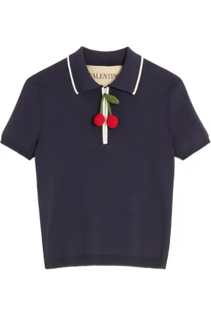 VALENTINO GARAVANI Cherry-charm polo top