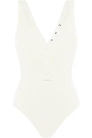 ERES Ic??ne ribbed snap-detail swimsuit