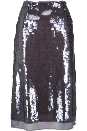 ODEEH Sequinned midi skirt