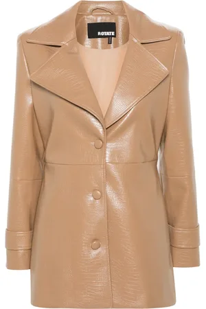 ROTATE Croc-embossed single-breasted blazer